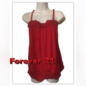 Forever 21 Womens S Small Red Strapless Tank Top